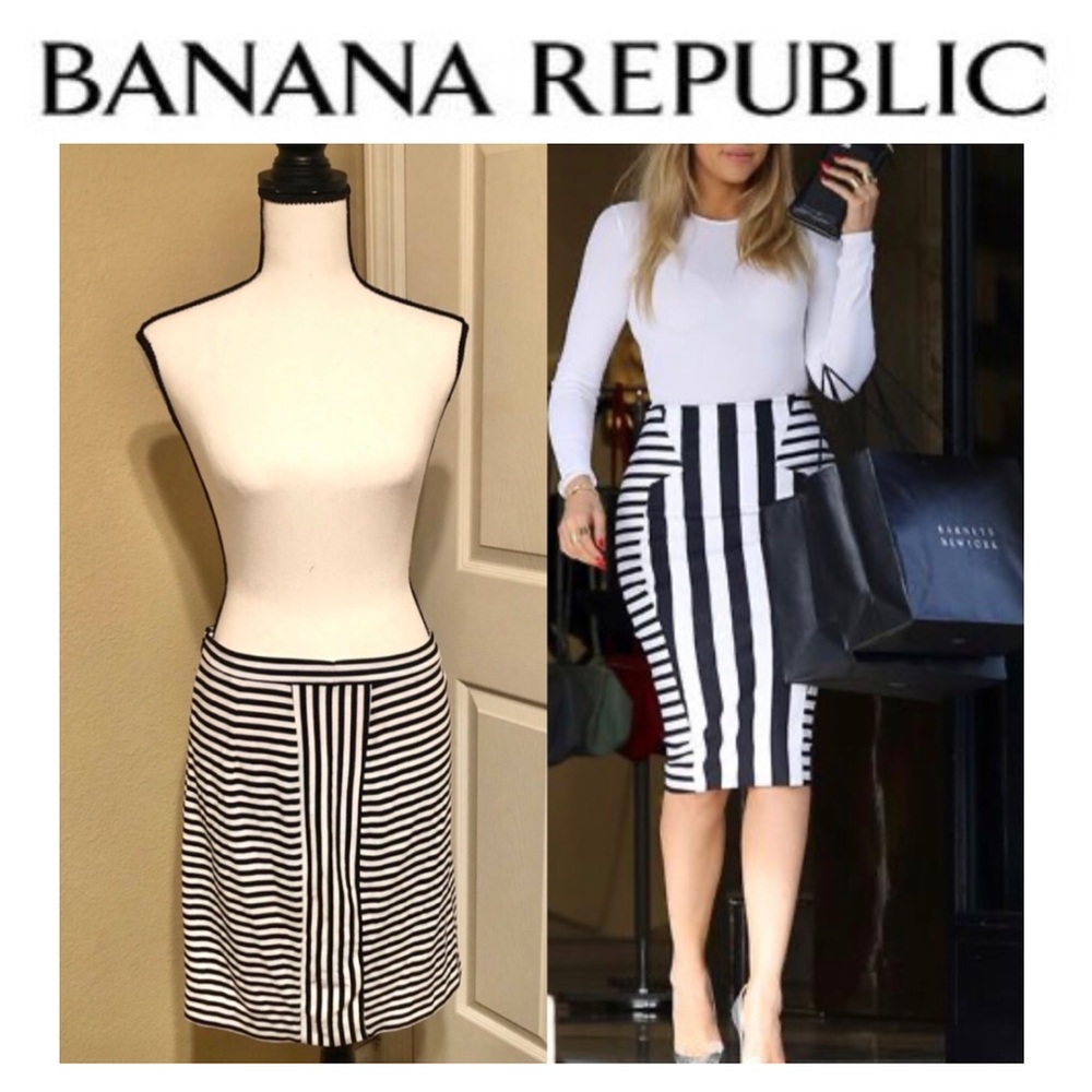 Banana Republic striped pencil skirt